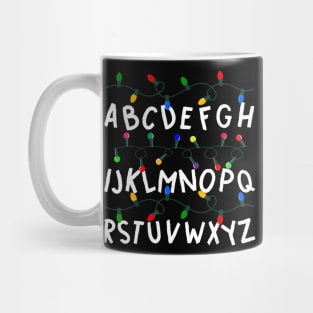 Alphabet ABCs Learning Stranger Lights Boys Girls Xmas Gift Mug